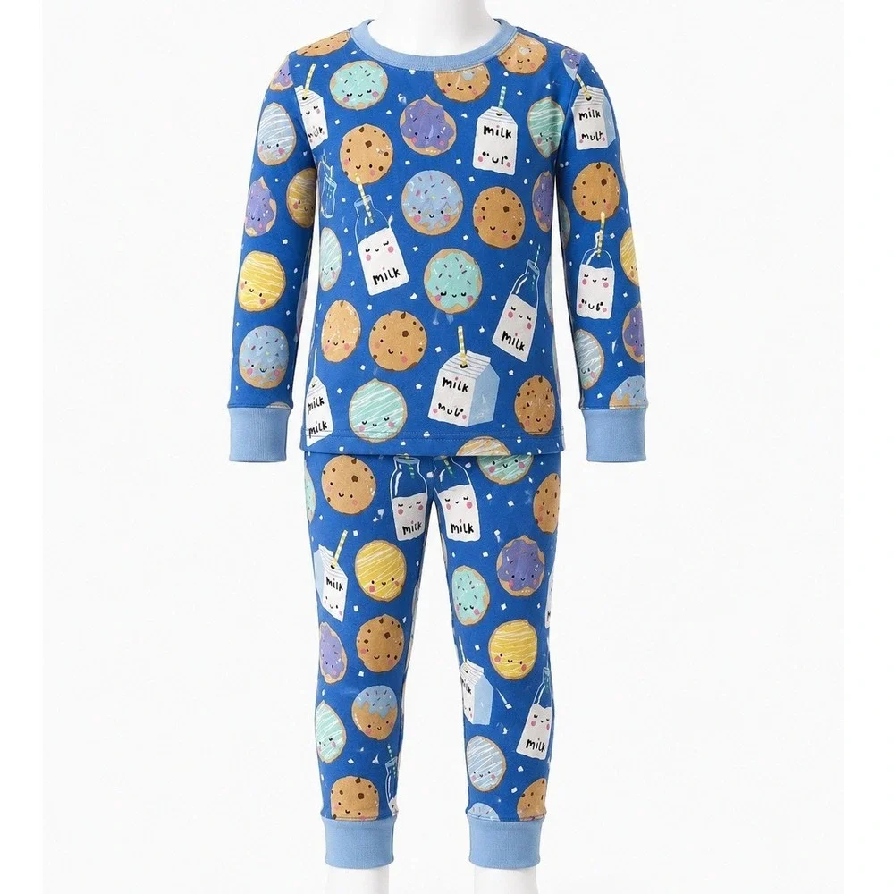 Little Sleepies Cookies And Milk 4T Toddler Bamboo Pajama Set Unisex